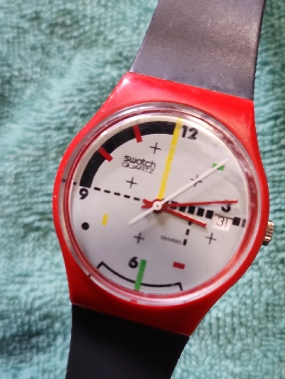 Vintage Swatch Watch 1984 Compu-Tech GR401 Preowned Good Condition